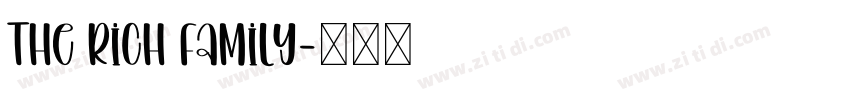 The Rich Family字体转换